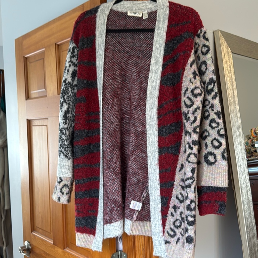 Long wool cardigan